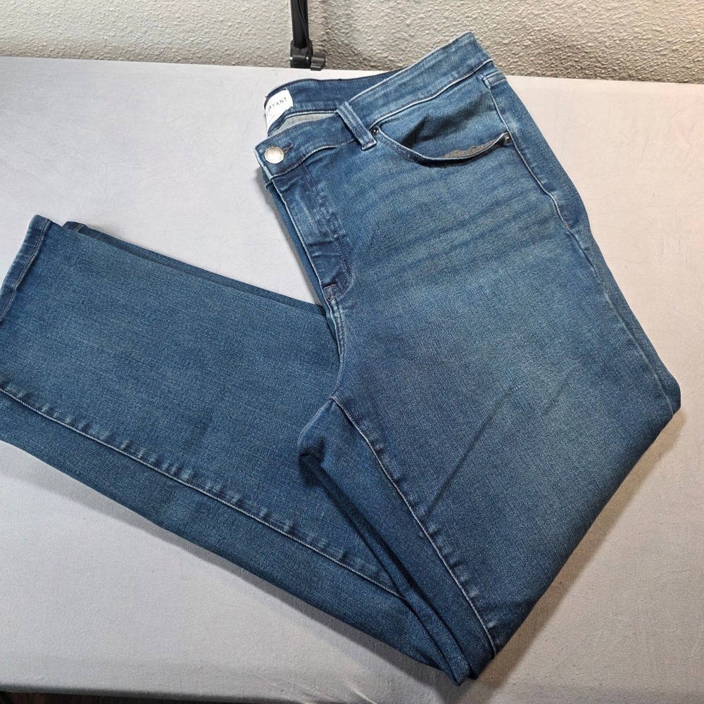 Lane‎ Bryant Womens Size 18 Straight Leg Jeans Medium Wash Blue Stretch Denim